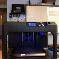 One of the 3D printers made possible by the Comcast grant